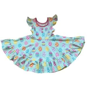 Eleanor Rose Paulina Dress Girls Size 3 - 4 Easter Knit Ruffle Sleeve